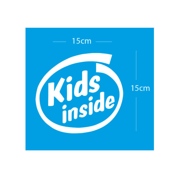 Alternative view of Σήμα Baby on Board με Αυτοκόλλητο Kids Inside Λευκό