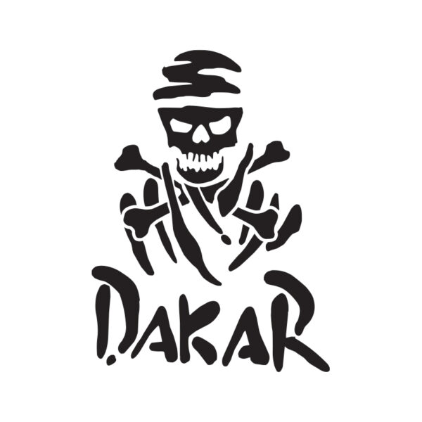 Αυτοκόλλητο Αυτοκινήτου Dakar Skull Μαύρο