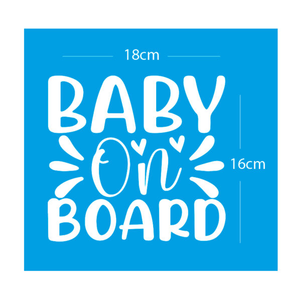 Alternative view of Σήμα Baby on Board με Αυτοκόλλητο Λευκό