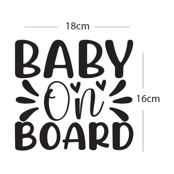 Alternative view of Σήμα Baby on Board με Αυτοκόλλητο Μαύρο
