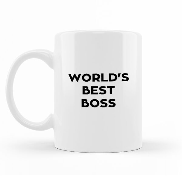 Alternative view of World's Best Boss Κούπα Κεραμική Λευκή 330ml
