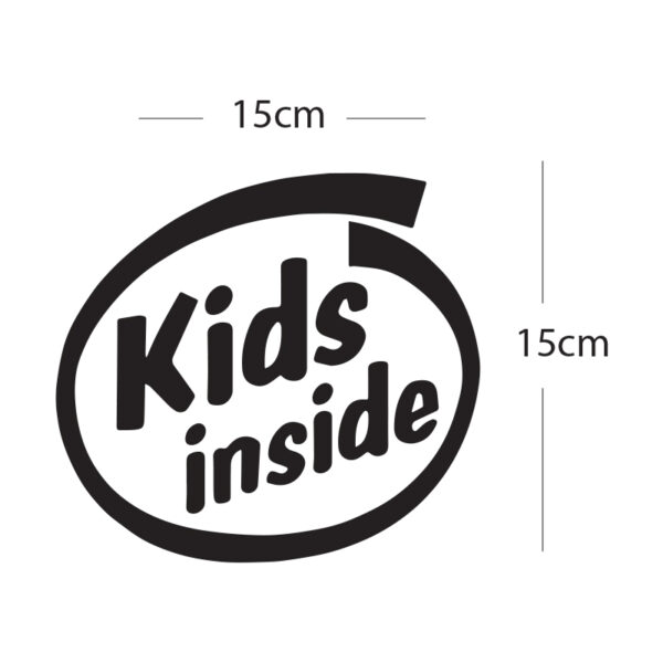 Alternative view of Σήμα Baby on Board με Αυτοκόλλητο Kids Inside Μαύρο