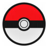 Pokemon ball, Mousepad Κόκκινο Στρογγυλό 20cm