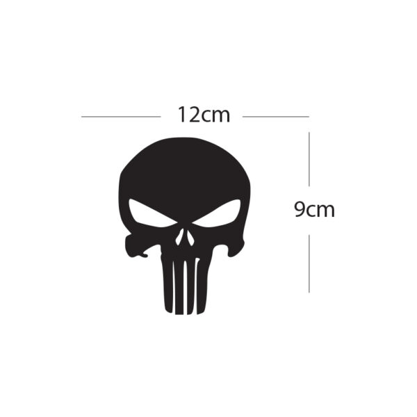 Alternative view of Αυτοκόλλητο Αυτοκινήτου Punisher Μαύρο