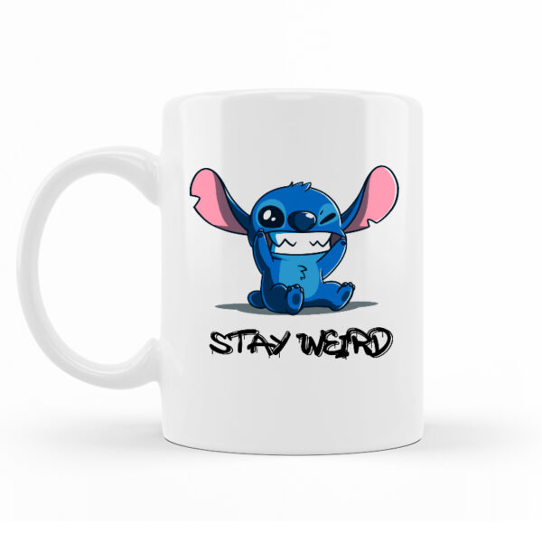 Alternative view of Stitch Κούπα Κεραμική Λευκή 330ml