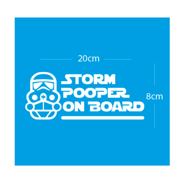 Alternative view of Σήμα Baby on Board με Αυτοκόλλητο Storm Pooper Λεύκο