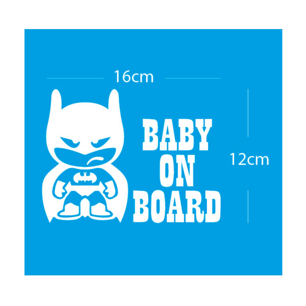 Alternative view of Printit Up Σήμα Baby on Board Αυτοκόλλητο Baby Batman Λευκό
