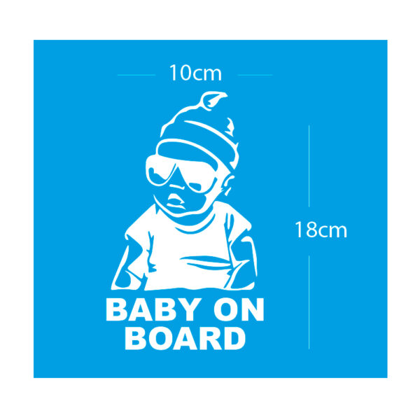 Alternative view of Printit Up Σήμα Baby on Board Αυτοκόλλητο Λευκό