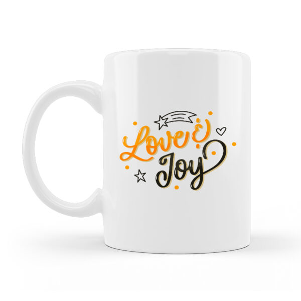 Alternative view of Κούπα Κεραμική Love and Joy Λευκή 330ml