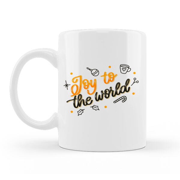 Alternative view of Κούπα Κεραμική Joy to the World Λευκή 330ml