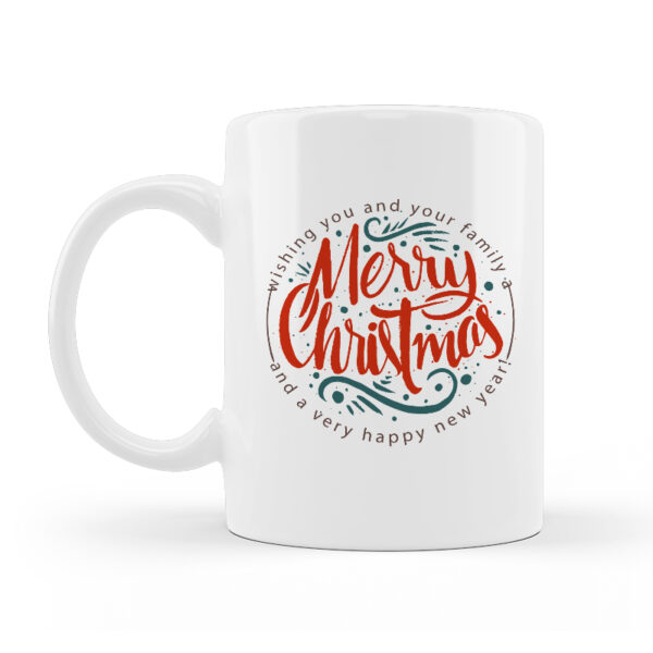 Alternative view of Κούπα Κεραμική Merry Christmas Λευκή 330ml