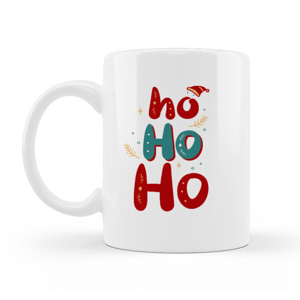 Alternative view of Κούπα Κεραμική Ho Ho Ho Λευκή 330ml