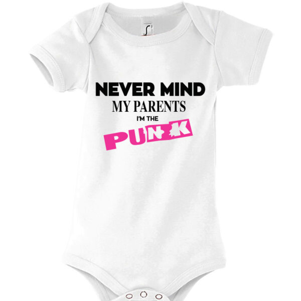 Printitup Φορμάκι μωρουδιακό κοντομάνικο Punk  Λευκό