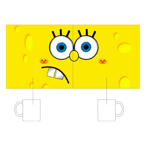 Alternative view of Κούπα Κεραμική Λευκή Μπόμπ Σφουγγαράκης 330ml