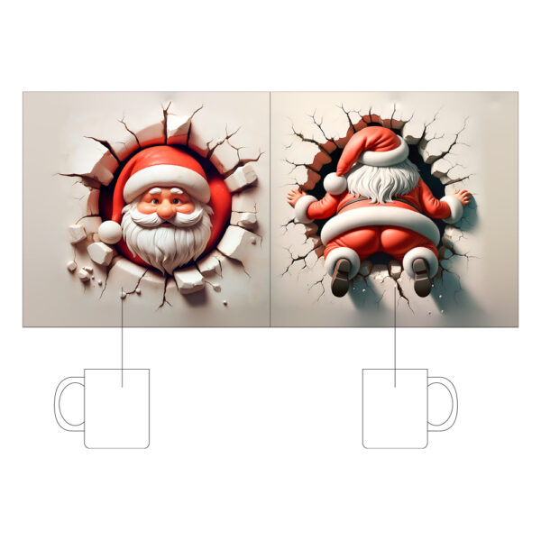 Alternative view of Κούπα Κεραμική Λευκή Χριστουγεννιάτικη 330ml