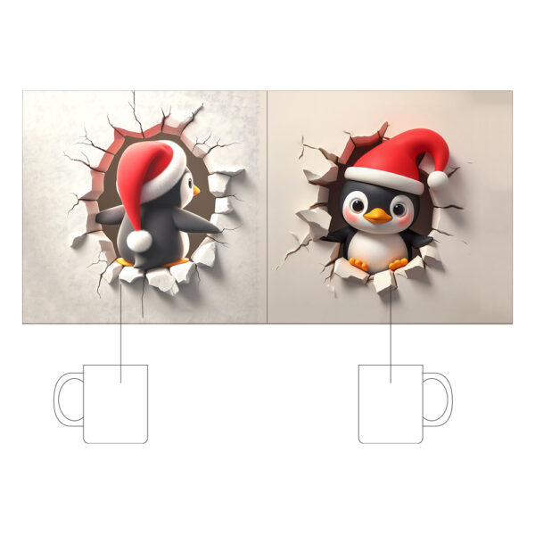 Alternative view of Κούπα Κεραμική Λευκή Χριστουγεννιάτικη 330ml