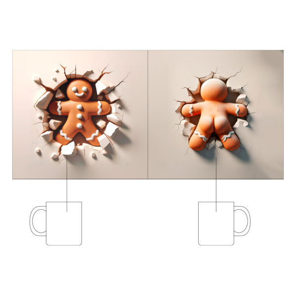 Alternative view of Κούπα Κεραμική Λευκή Χριστουγεννιάτικη 330ml