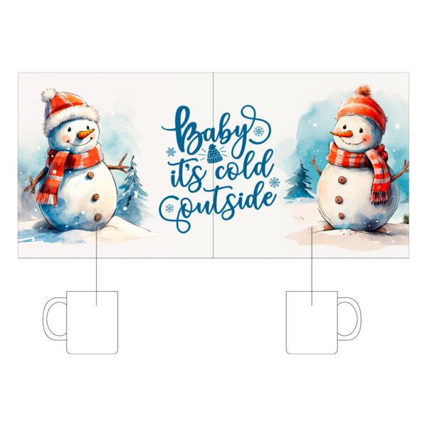 Alternative view of Κούπα Κεραμική Λευκή Χριστουγεννιάτικη 330ml