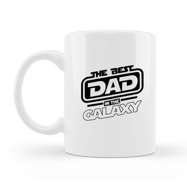 Alternative view of Κούπα Κεραμική Λευκή Best Dad in the galaxy 330ml