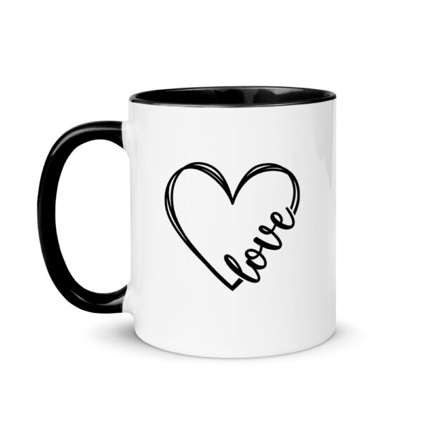 Alternative view of Κούπα Κεραμική Μαύρη Valentines Day Love 330ml