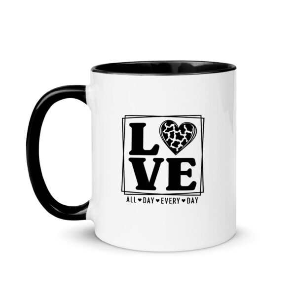 Alternative view of Κούπα Κεραμική Μαύρη Valentines Day Love All Day Every Day 330ml