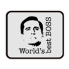 Mousepad The office best boss Μαύρο 220mm
