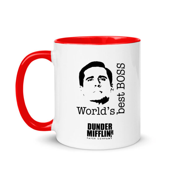 Alternative view of Κούπα Κεραμική Κόκκινη The office best boss 330ml