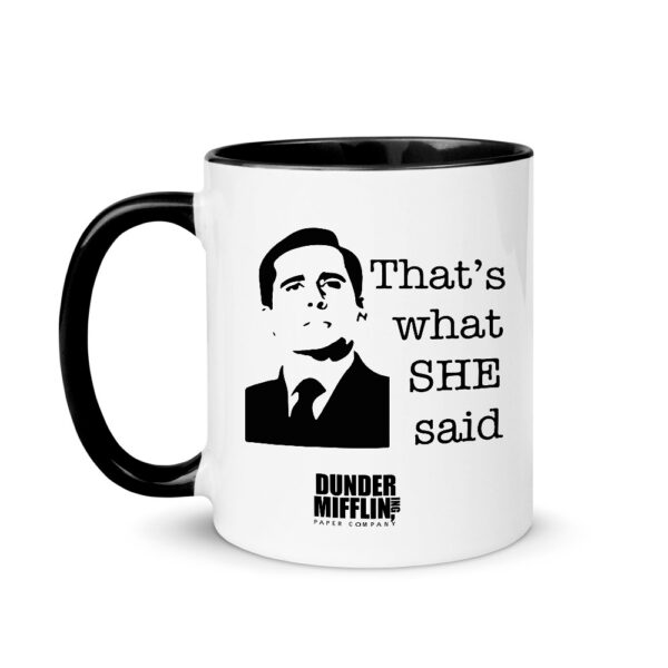 Alternative view of Κούπα Κεραμική Μαύρη The office 330ml