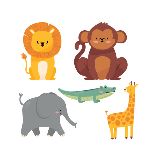 Alternative view of Παιδικό Διακοσμητικό Αυτοκόλλητο Ζωάκια 5τμχ