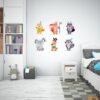 Παιδικό Διακοσμητικό Αυτοκόλλητο Ζωάκια 6τμχ