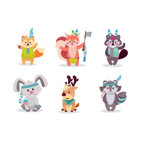 Alternative view of Παιδικό Διακοσμητικό Αυτοκόλλητο Ζωάκια 6τμχ