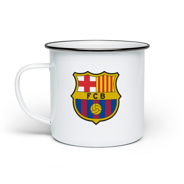 Alternative view of Κούπα Μεταλλική Εμαγιέ Λευκή Barcelona 355ml